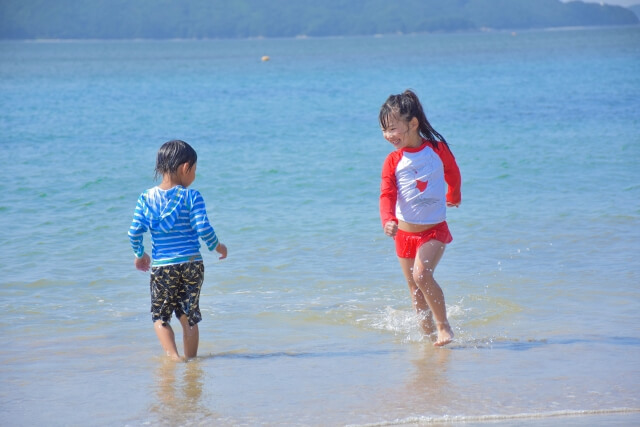 沖縄,海,子供