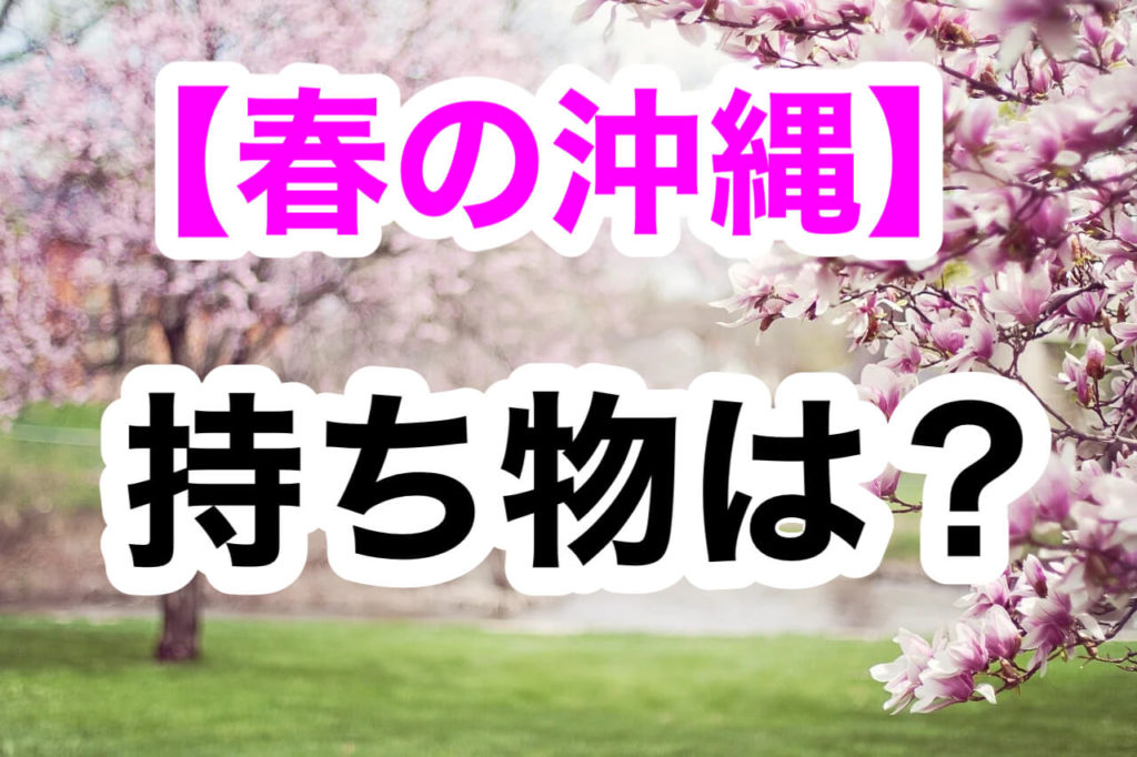 春,沖縄,持ち物